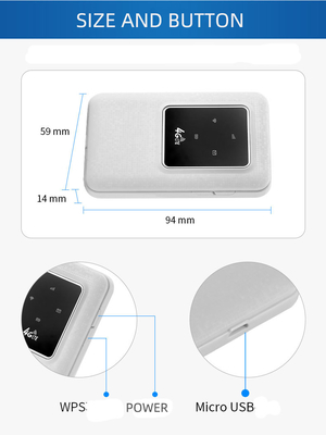 150Mbps 10Users WPS 2.4g Sim Card Slot 4g Lte Wifi Pocket Hotspot Router With Battery