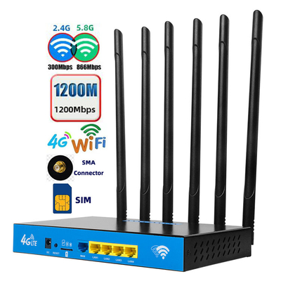 IOT 2.4G 5.8G 1200Mbps Dual Band Wireless CPE Industrial Grade Sim Card 3g 4g 5g Wifi Router