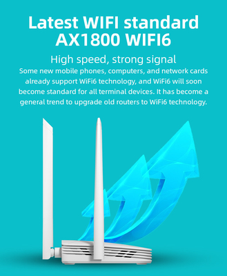 1800Mbps 64 Users Wireless Gigabit Wifi 6 Router DHCP Mesh IPV4 IPV6 Mu Mimo CPE