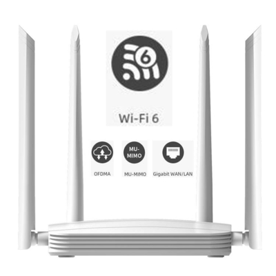 1800Mbps 64 Users Wireless Gigabit Wifi 6 Router DHCP Mesh IPV4 IPV6 Mu Mimo CPE