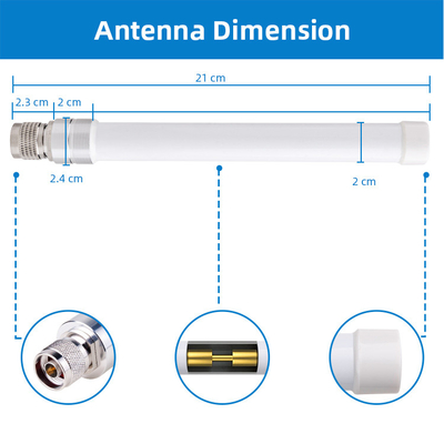 698MHz-960MHz 20W Fiberglass 4G LTE Outdoor Antenna External OMNI Directional