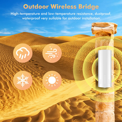 3KM PTMP / PTP Wireless Bridge 24V PoE 2 LAN 14dBi 5ghz Outdoor Wifi CPE