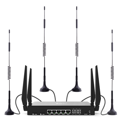 Dual SIM 4G Cellular Router with 4x4 MIMO Detachable Antennas Band Lock VPN