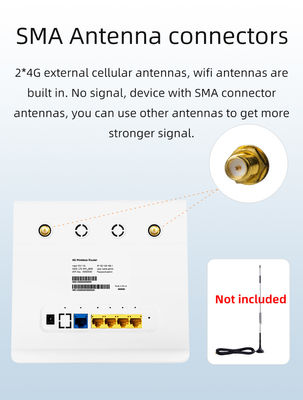 Unlocked 4G LTE Modem Router With Dual SIM Card Slot Detachable Cellular Antennas