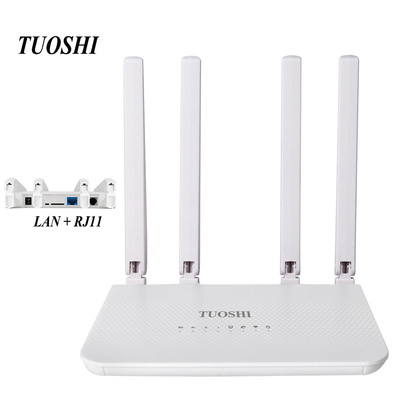 OEM RJ45 LAN RJ11 VOLTE 4G CPE WiFi Router SIM Card Hotspot CAT4 32 Users